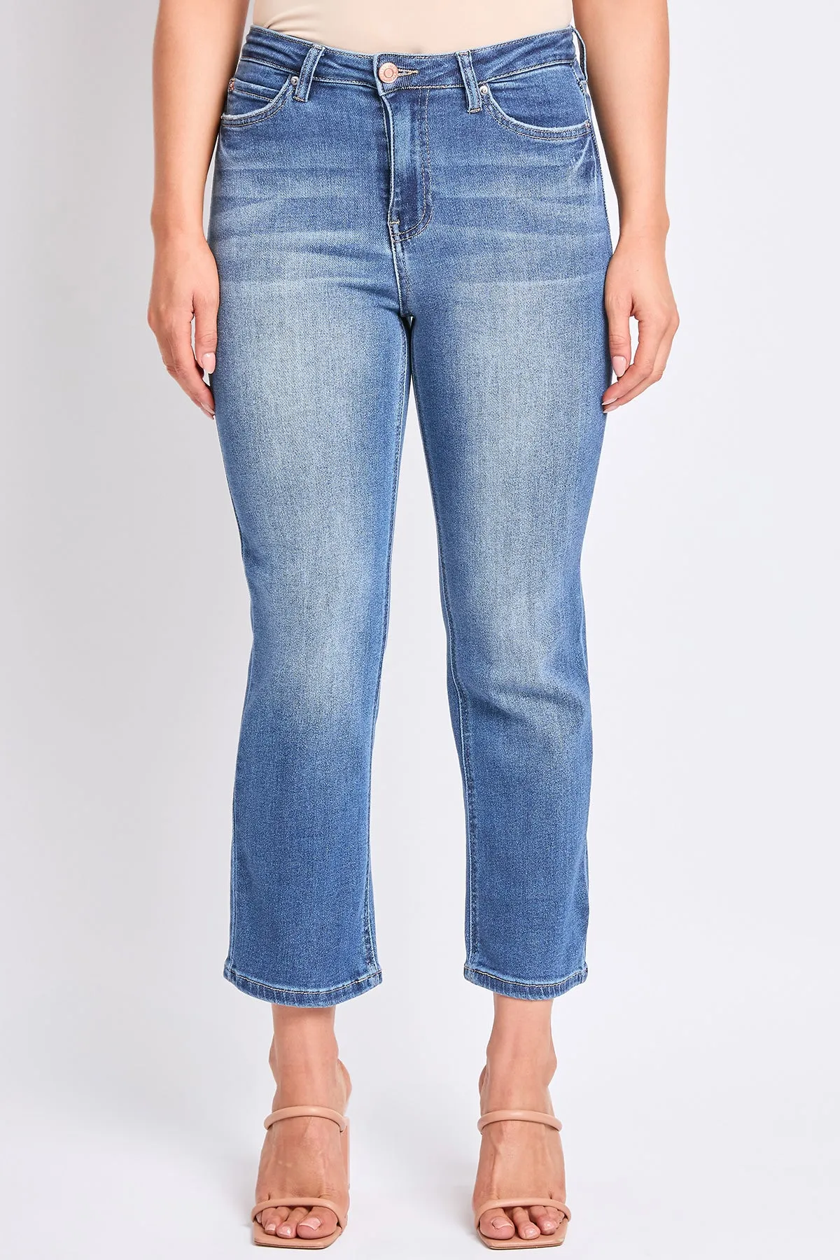 Women's Luxe High Rise Vintage Stretch Straight Leg Jeans