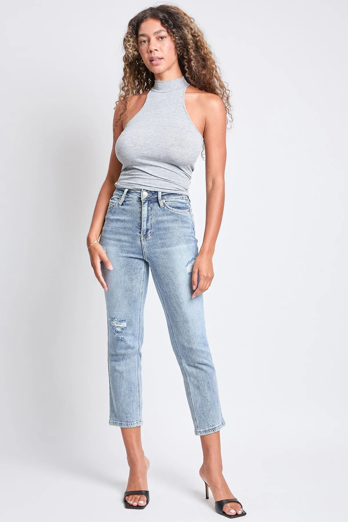 Women's Luxe High Rise Vintage Stretch Straight Leg Jeans