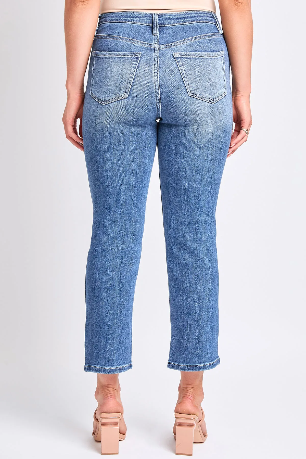 Women's Luxe High Rise Vintage Stretch Straight Leg Jeans