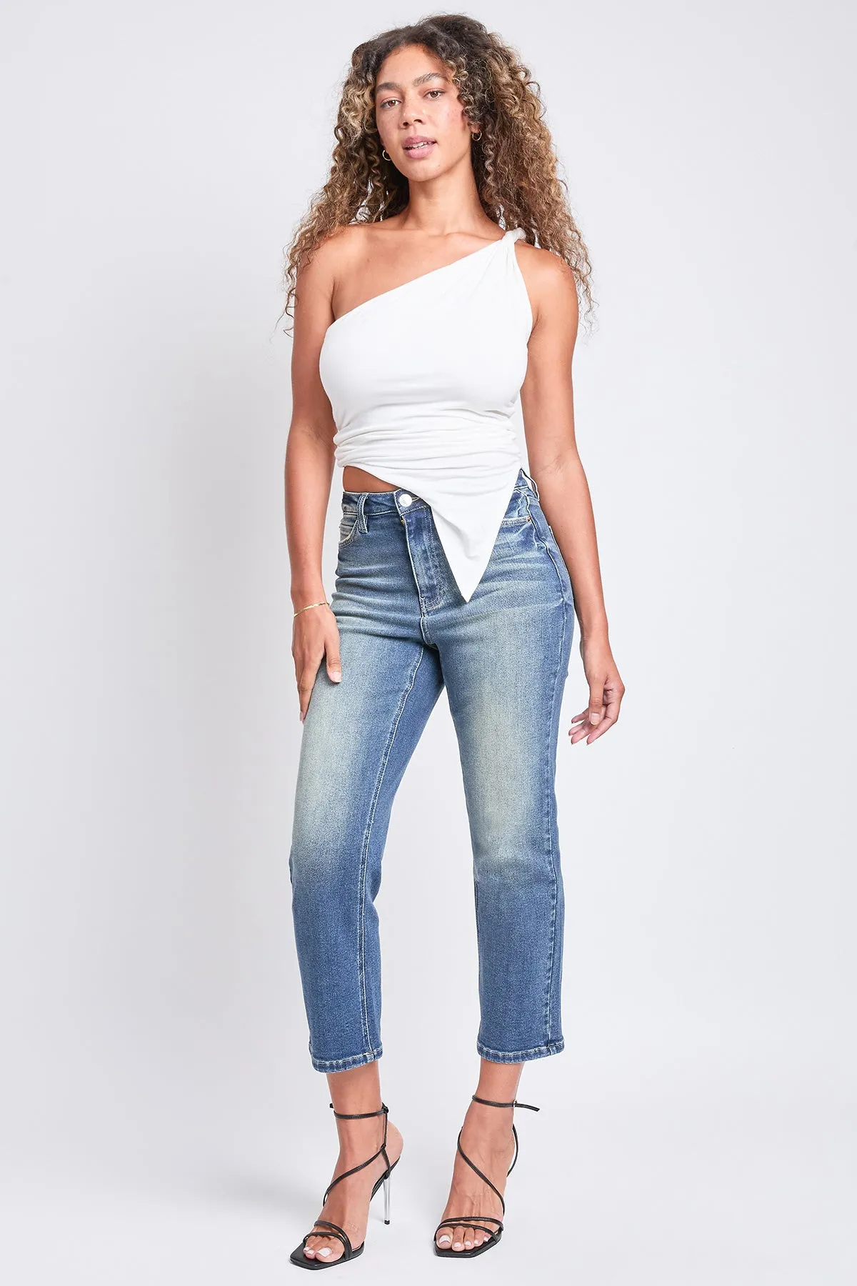 Women's Luxe High Rise Vintage Stretch Straight Leg Jeans