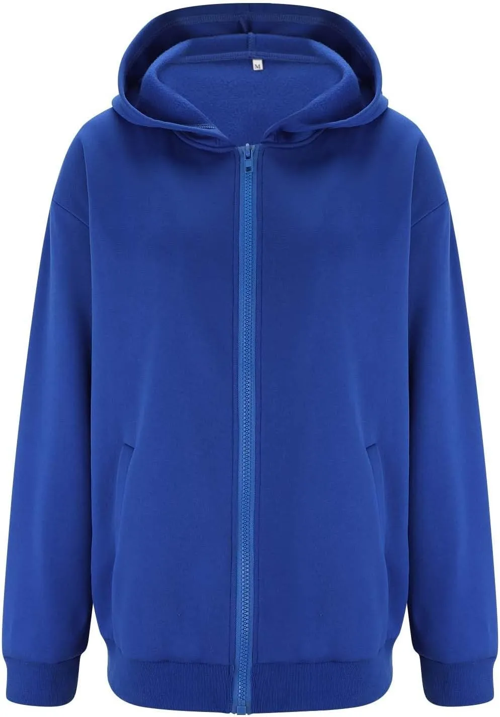 Women's Oversized Hooded Sweatshirt Full Zip Up Long Sleeve Jackets With Pockets Fall Outfits Y2K Teen Girls Clothes