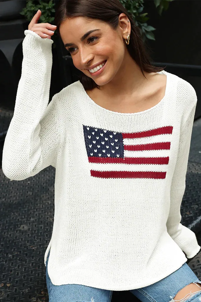 Wooden Ships Flag Crewneck Sweater