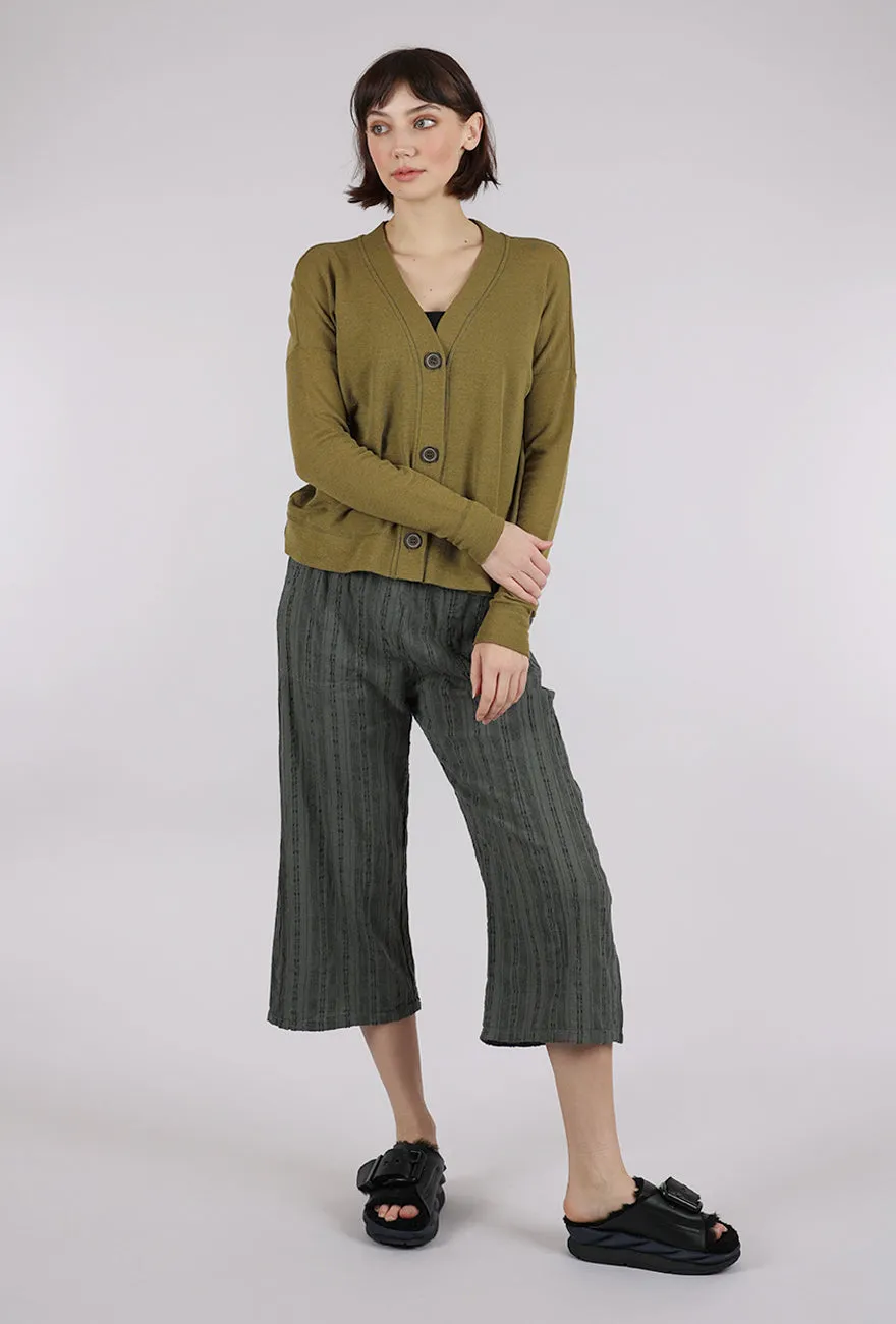 Wool Box Cardigan, Moss