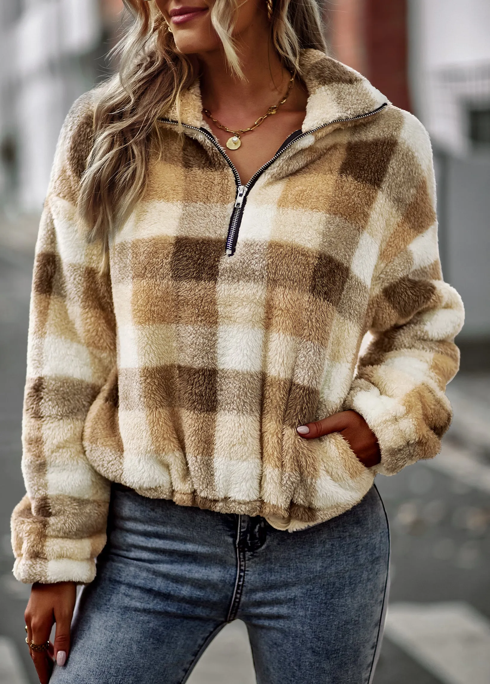 YESFASHION 2023 Winter Warm Tops Casual Sweatshirts