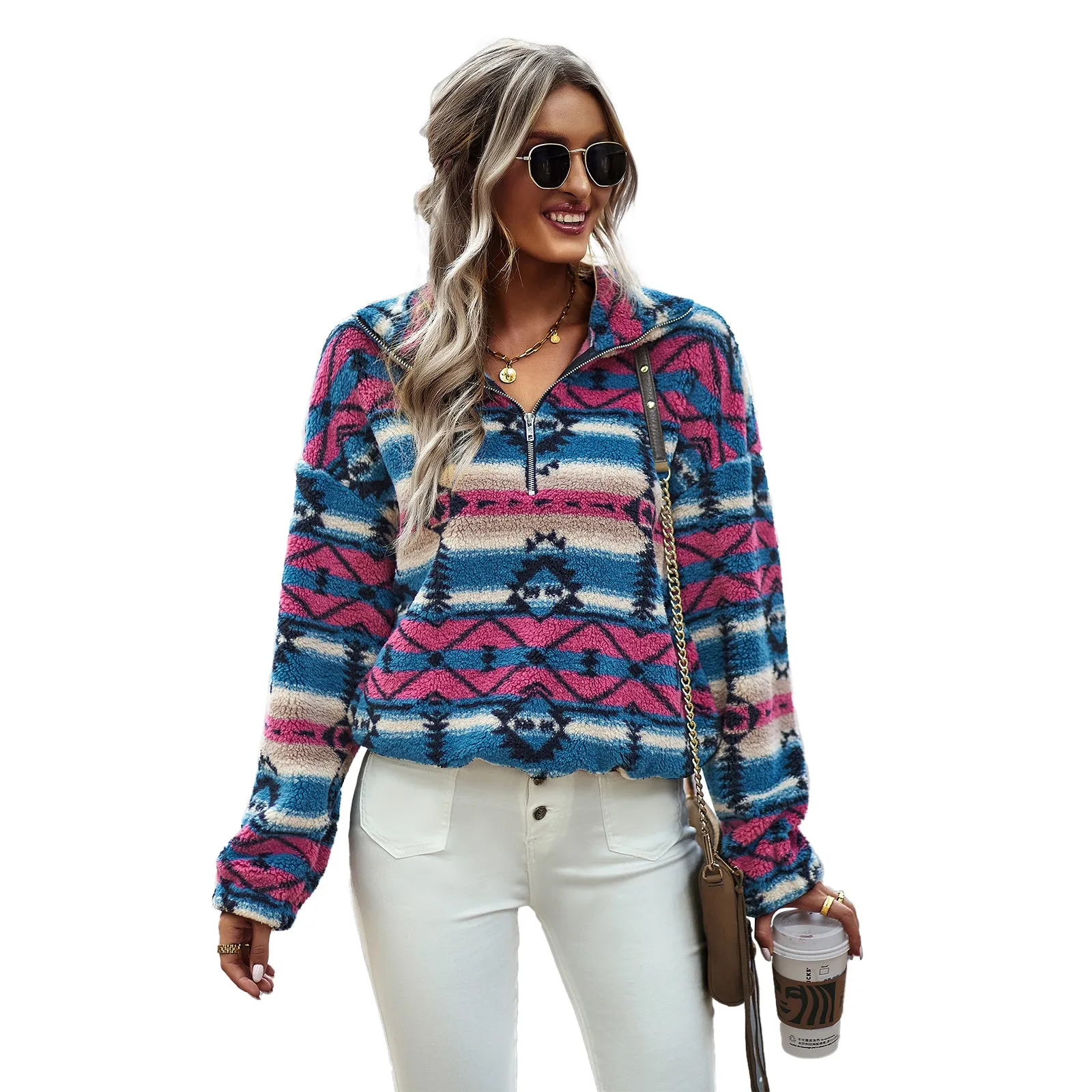 YESFASHION 2023 Winter Warm Tops Casual Sweatshirts